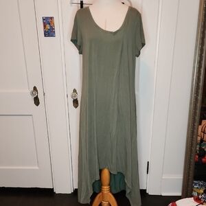 H by Halston Asymmetrical Green Sundress